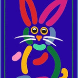 GREETING CARD RABBIT NAVY
