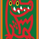 GREETING CARD CROCODILE GREEN