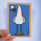 GREETING CARD NAUGHTY SEAGULL