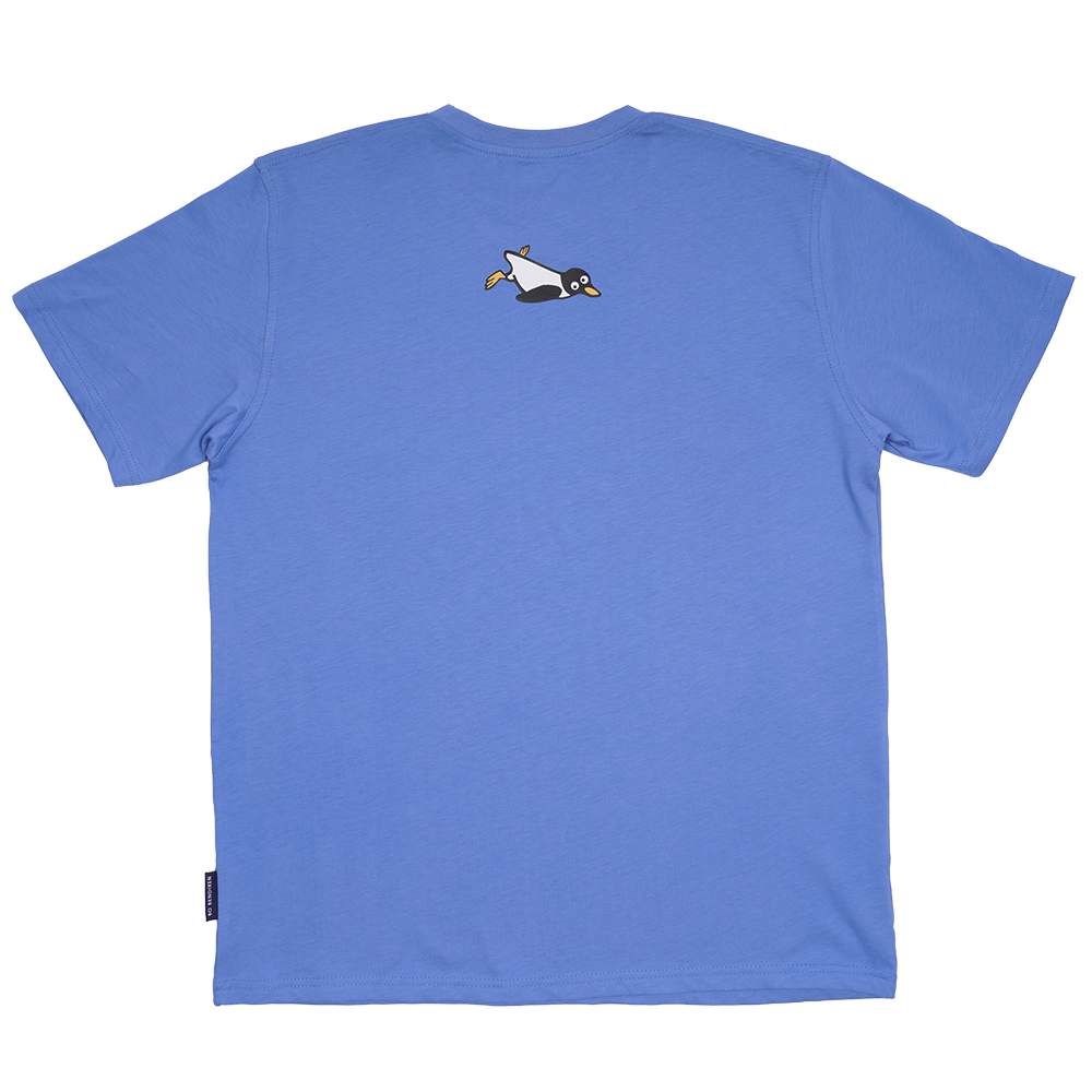 T-SHIRT VOKSEN PINGVIN BLÅ 3