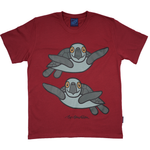 T-SHIRT VOKSEN HAVSKILDPADDE BORDEAUX 1
