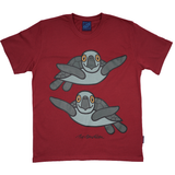 T-SHIRT VOKSEN HAVSKILDPADDE BORDEAUX 1
