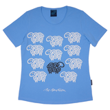 T-SHIRT SLIM FIT BLACK SHEEP BLÅ