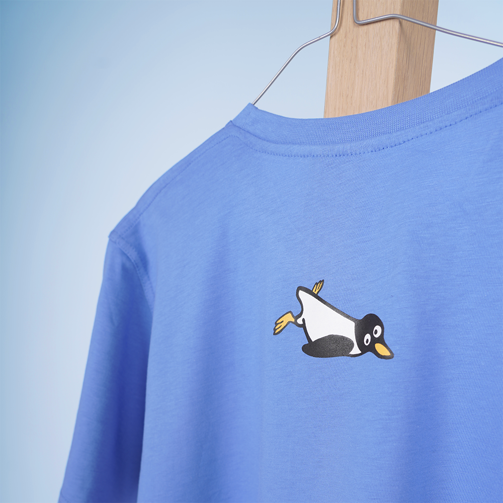 T-SHIRT VOKSEN PINGVIN BLÅ 4
