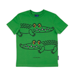 T-SHIRT BØRN KROKODILLE GRØN 1