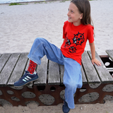 T-SHIRT BØRN 3 MARIEHØNS RØD  2