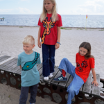 T-SHIRT BØRN GIRAF RØD 3