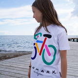 T-SHIRT BØRN CYKEL HVID 3