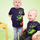 T-SHIRT BØRN GEKKO NAVY