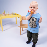 T-SHIRT KIDS SEA OTTER WITH KID LIGHT BLUE