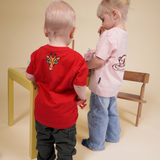 T-SHIRT BØRN GIRAF RØD