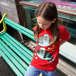 T-SHIRT BØRN HAVSKILDPADDE RØD  4
