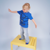 T-SHIRT BØRN ELEFANT BLÅ