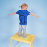 T-SHIRT BØRN ELEFANT BLÅ