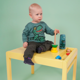 T-SHIRT L/S BØRN T-REX GRØN