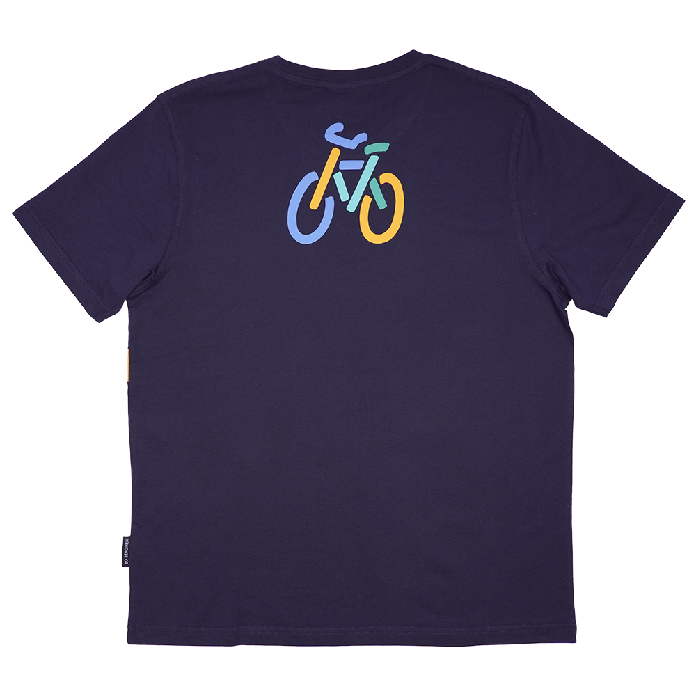 T-SHIRT VOKSEN CYKEL NAVY 2