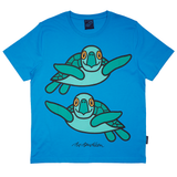 T-SHIRT VOKSEN HAVSKILDPADDE TURKIS