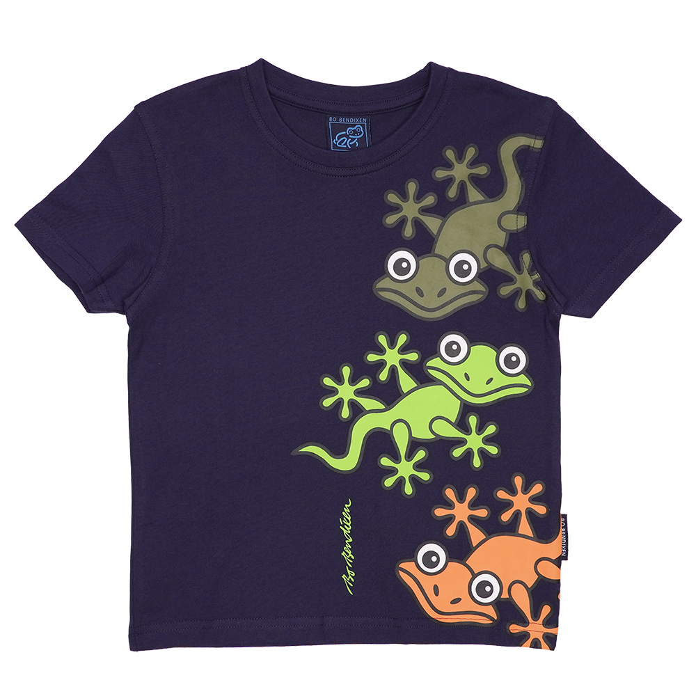 T-SHIRT BØRN GEKKO NAVY 1