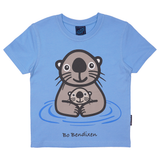 T-SHIRT BØRN HAVODDER MED BABY LYSEBLÅ 1