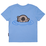 T-SHIRT BØRN HAVODDER MED BABY LYSEBLÅ 2