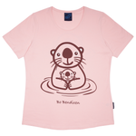 T-SHIRT SLIM FIT HAVODDER MED BABY PINK 1