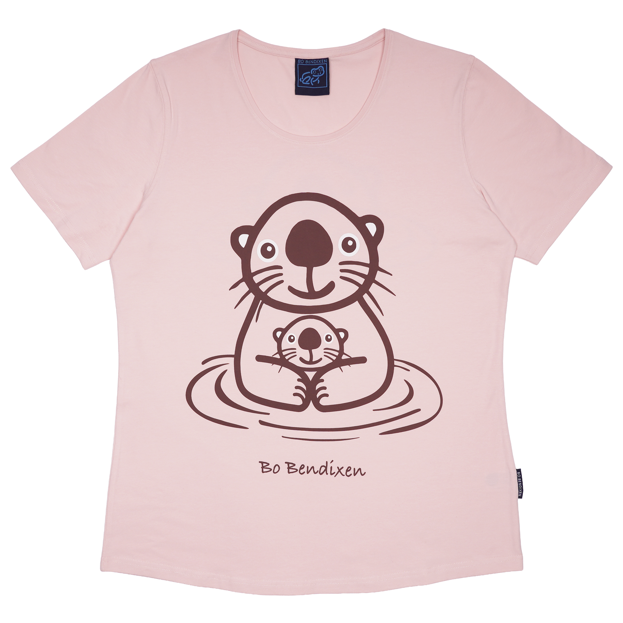 T-SHIRT SLIM FIT HAVODDER MED BABY PINK 1