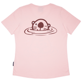 T-SHIRT SLIM FIT HAVODDER MED BABY PINK 2