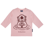 T-SHIRT LANGÆRMET BABY HAVODDER MED BABY PINK 1
