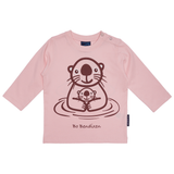 T-SHIRT LANGÆRMET BABY HAVODDER MED BABY PINK 1