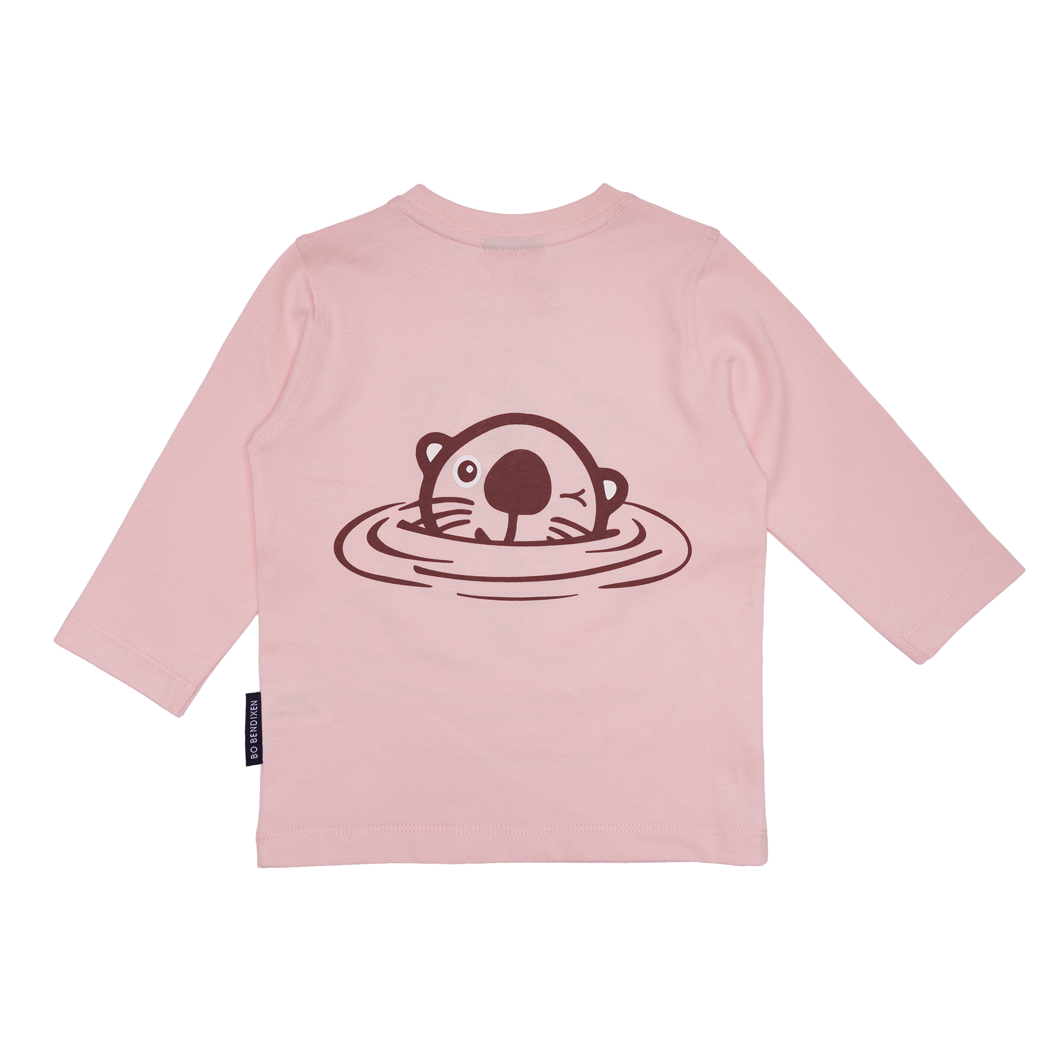 T-SHIRT LANGÆRMET BABY HAVODDER MED BABY PINK 2