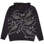 SWEATSHIRT VOKSEN M HÆTTE OG LYN FLAGERMUS SORT 2