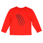 T-SHIRT BØRN LANGÆRMET TIGER RØD 2
