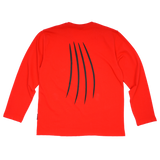 T-SHIRT VOKSEN LANGÆRMET TIGER RØD 2