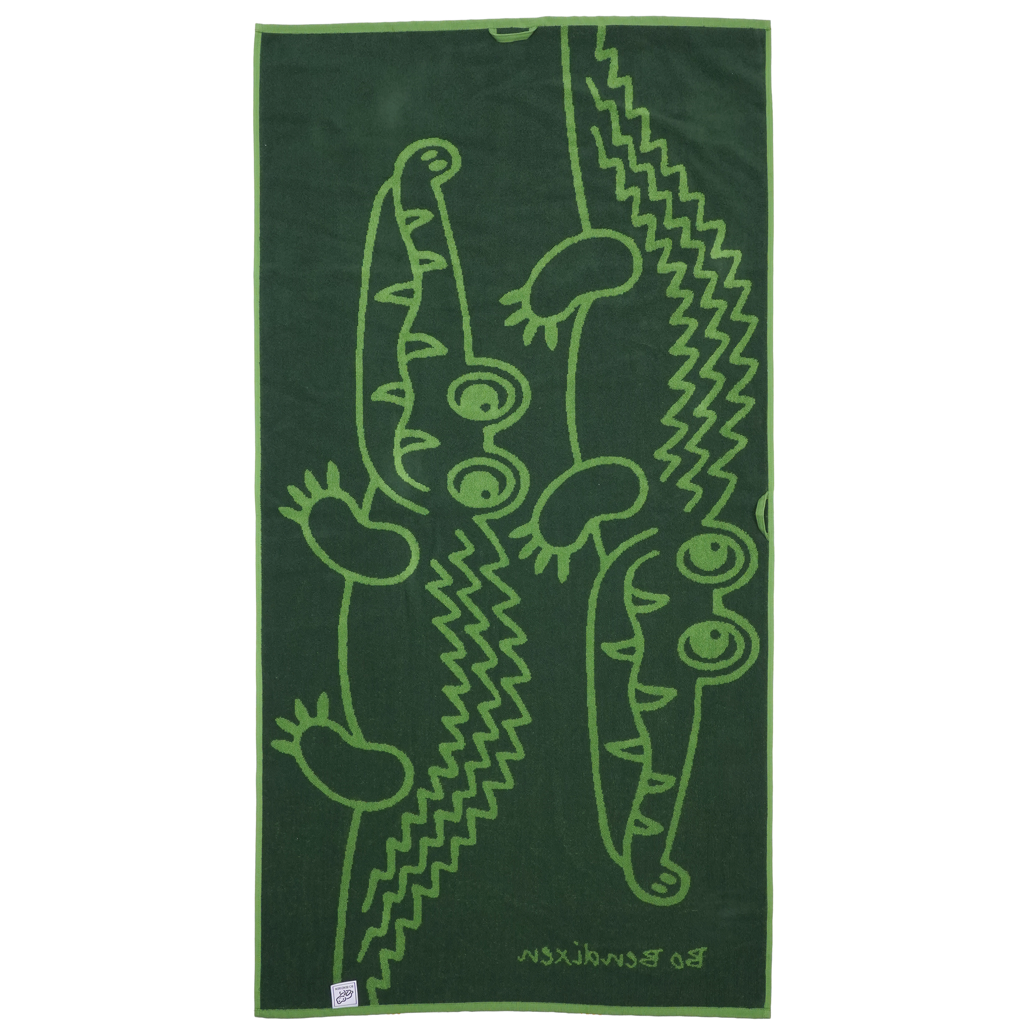 HÅNDKLÆDE KROKODILLE GRØN 50 X 100 2