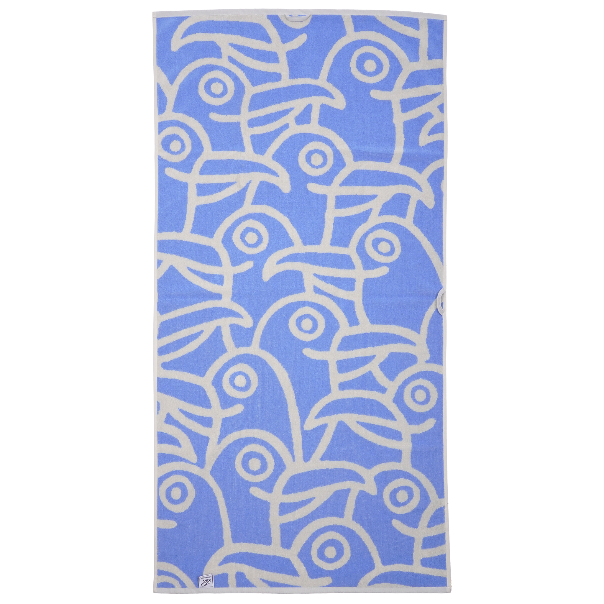 HÅNDKLÆDE SJOVE MÅGER CREME/LYSEBLÅ 50 X 100 2
