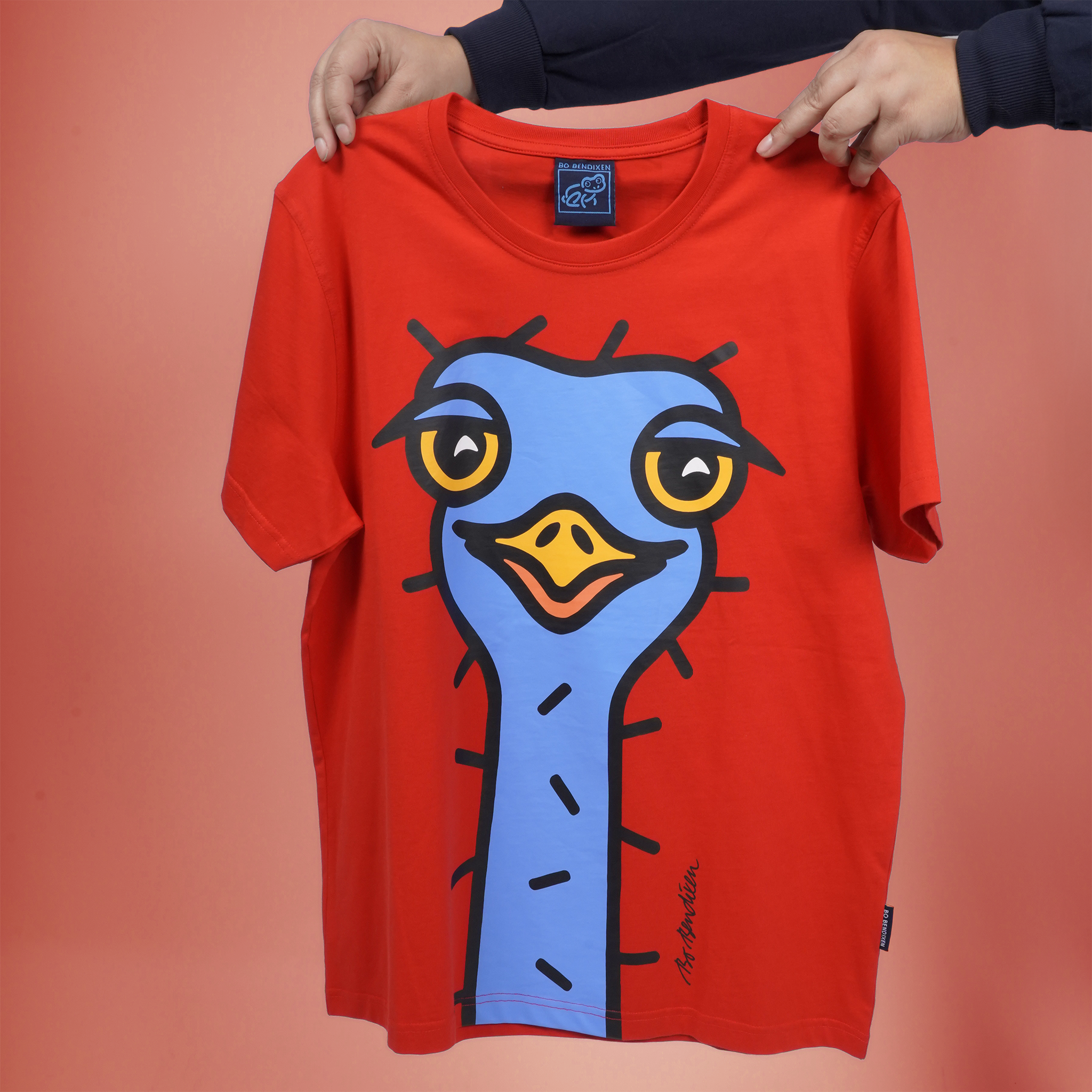 T-SHIRT VOKSEN STRUDS RØD 3