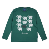 T-SHIRT VOKSEN LANGÆRMET BLACK SHEEP GRØN 1