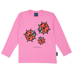 T-SHIRT BØRN LANGÆRMET 3 MARIEHØNS PINK  1