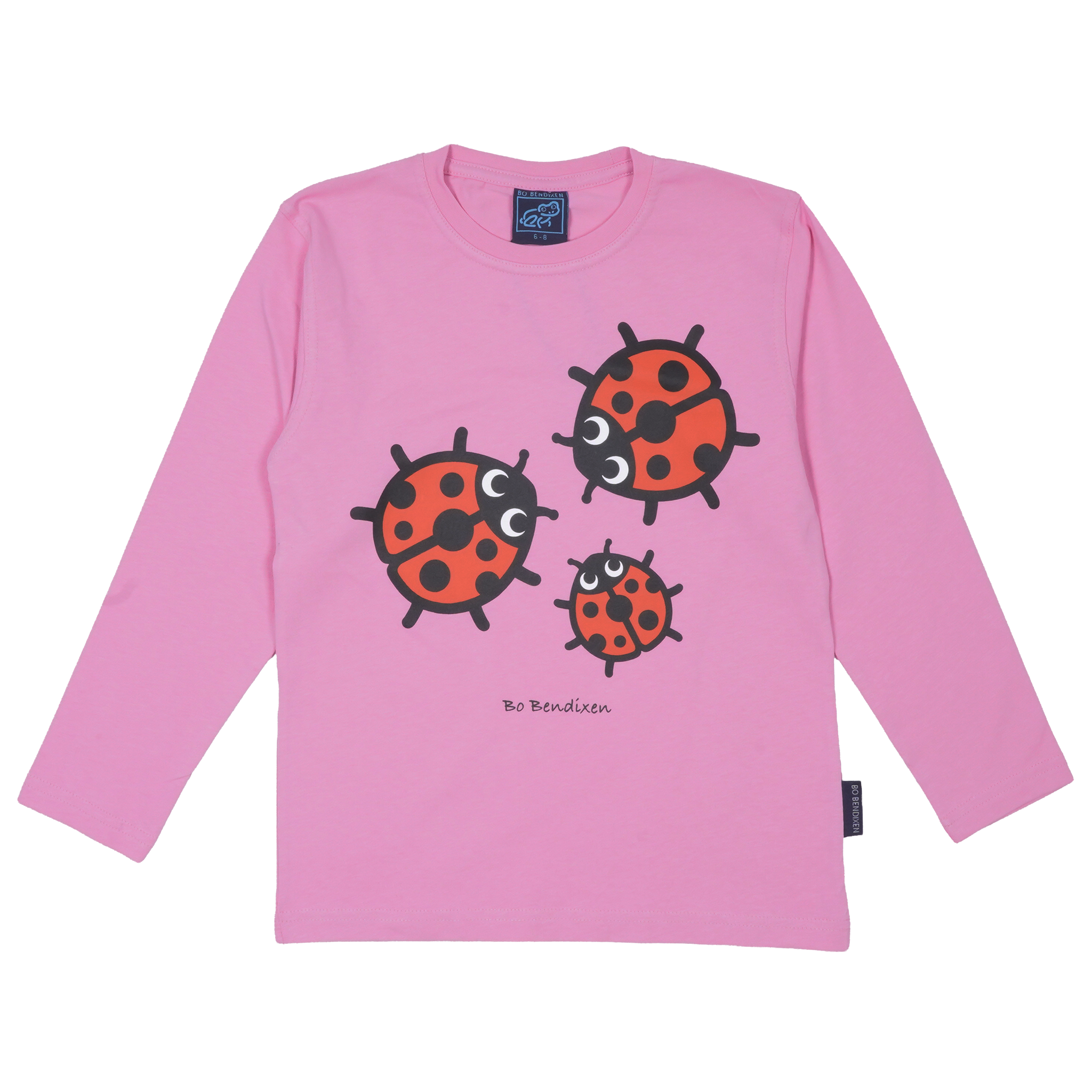 T-SHIRT BØRN LANGÆRMET 3 MARIEHØNS PINK  1