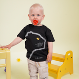 T-SHIRT BØRN PANTER SORT