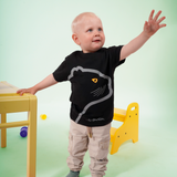 T-SHIRT BØRN PANTER SORT