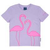 T-SHIRT BØRN FLAMINGO LILLA