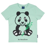 T-SHIRT BØRN PANDA GRØN