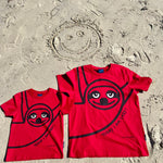 T-SHIRT VOKSEN LAZY GUY RØD 3