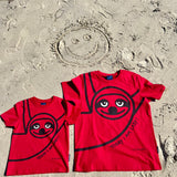 T-SHIRT VOKSEN LAZY GUY RØD 3