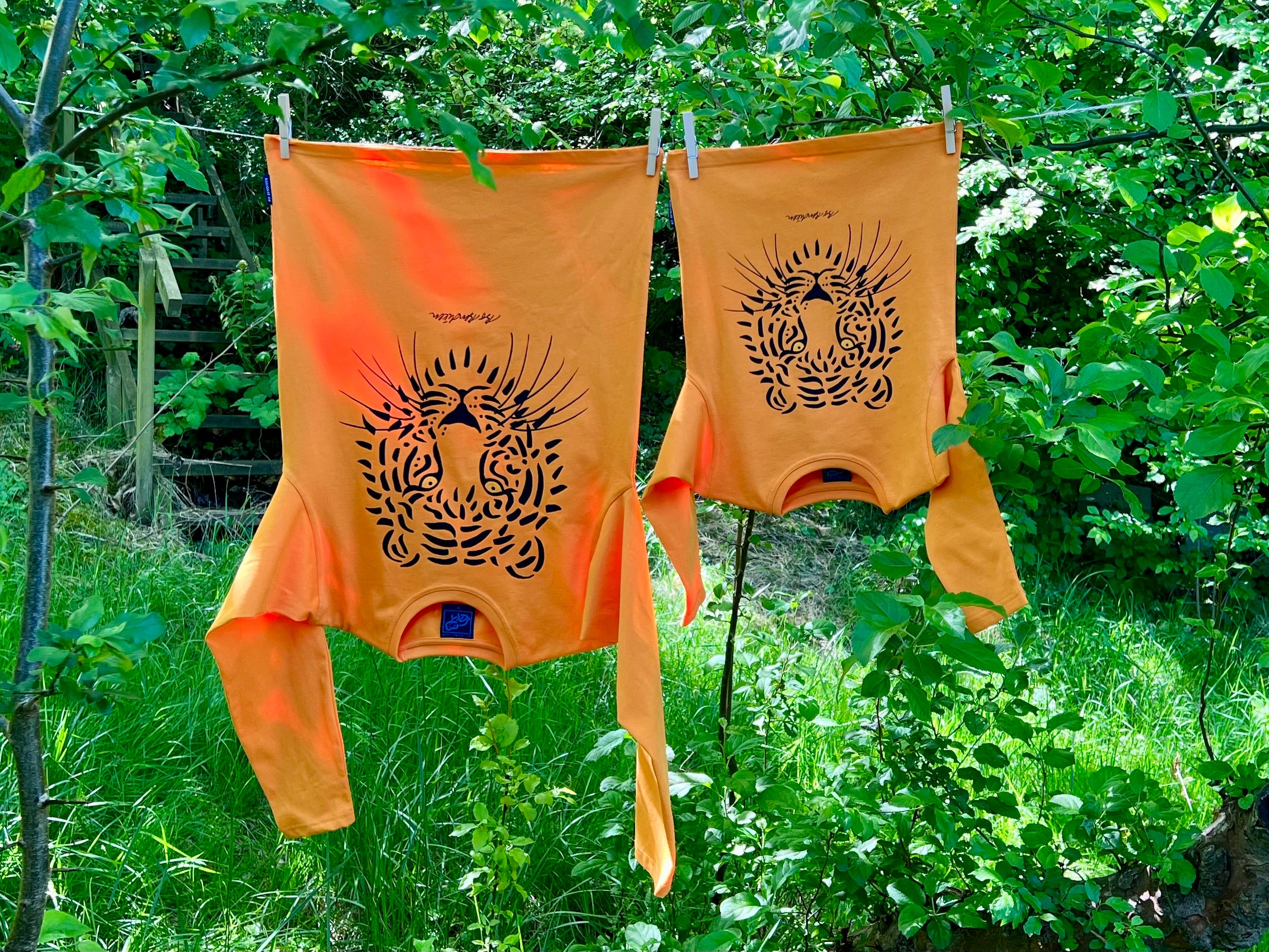 T-SHIRT VOKSEN LANGÆRMET TIGER ORANGE 7