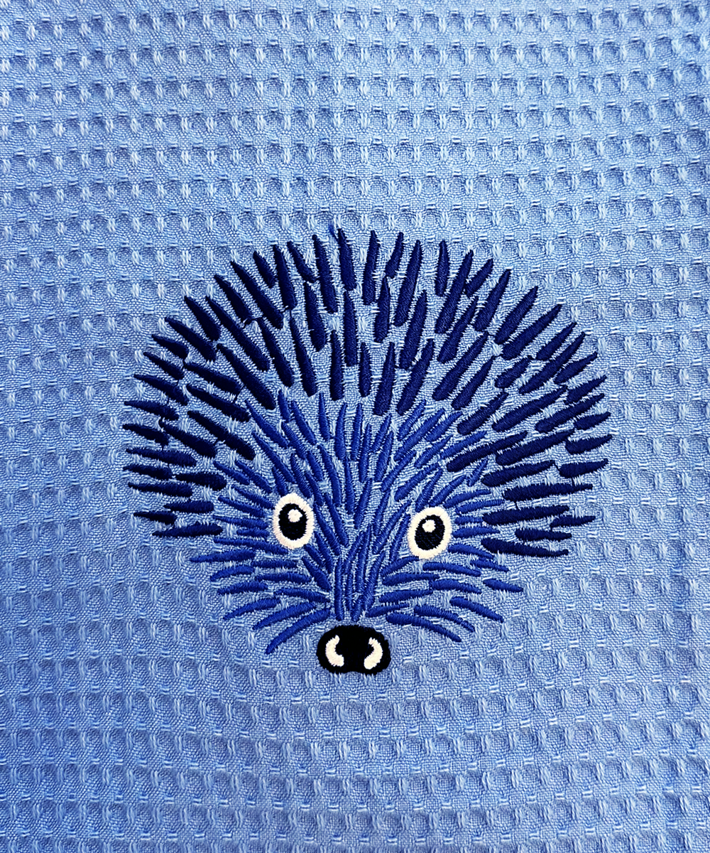KIMONO VAFFEL PINDSVIN BLÅ 2