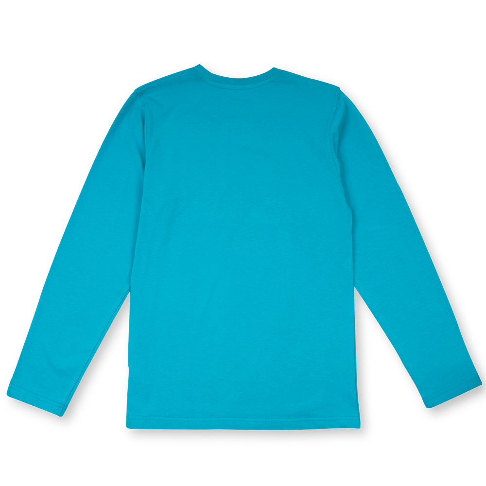 T-SHIRT VOKSEN LANGÆRMET 2 CYKLER TURKIS 2