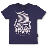 T-SHIRT BØRN VIKING SKIB NAVY 1