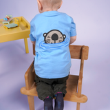 T-SHIRT KIDS SEA OTTER WITH KID LIGHT BLUE